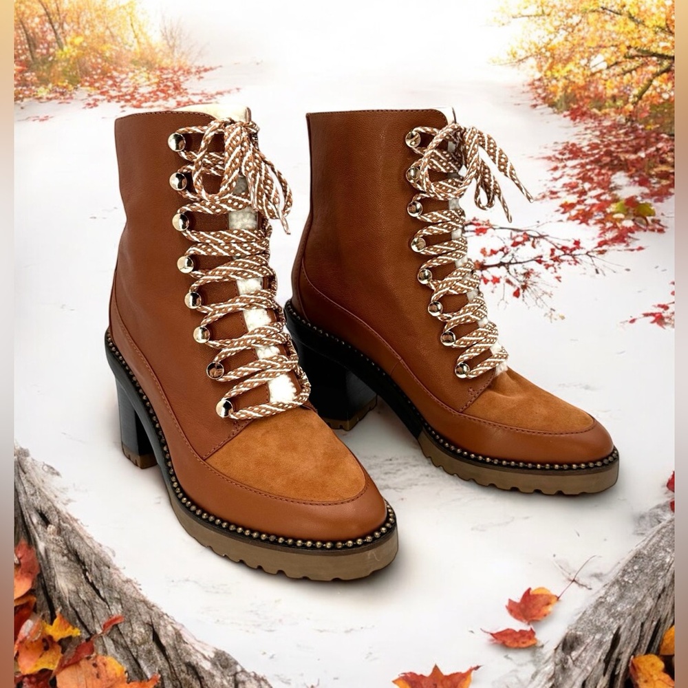 Cecelia New York Women’s Tia Cognac Boots by Anthropologie - Size 9B - NWOB